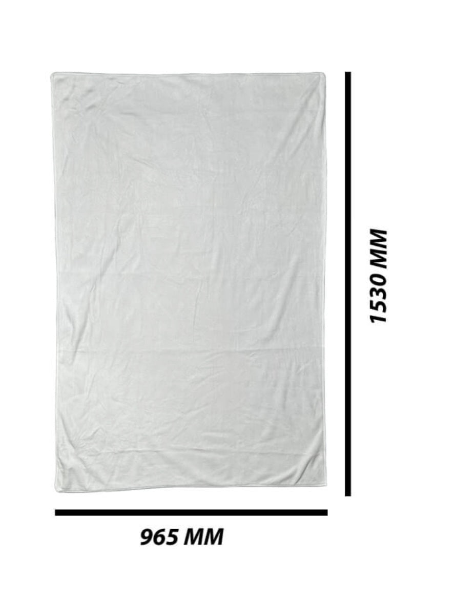 Polyester fleece blanket white 100x150 cm